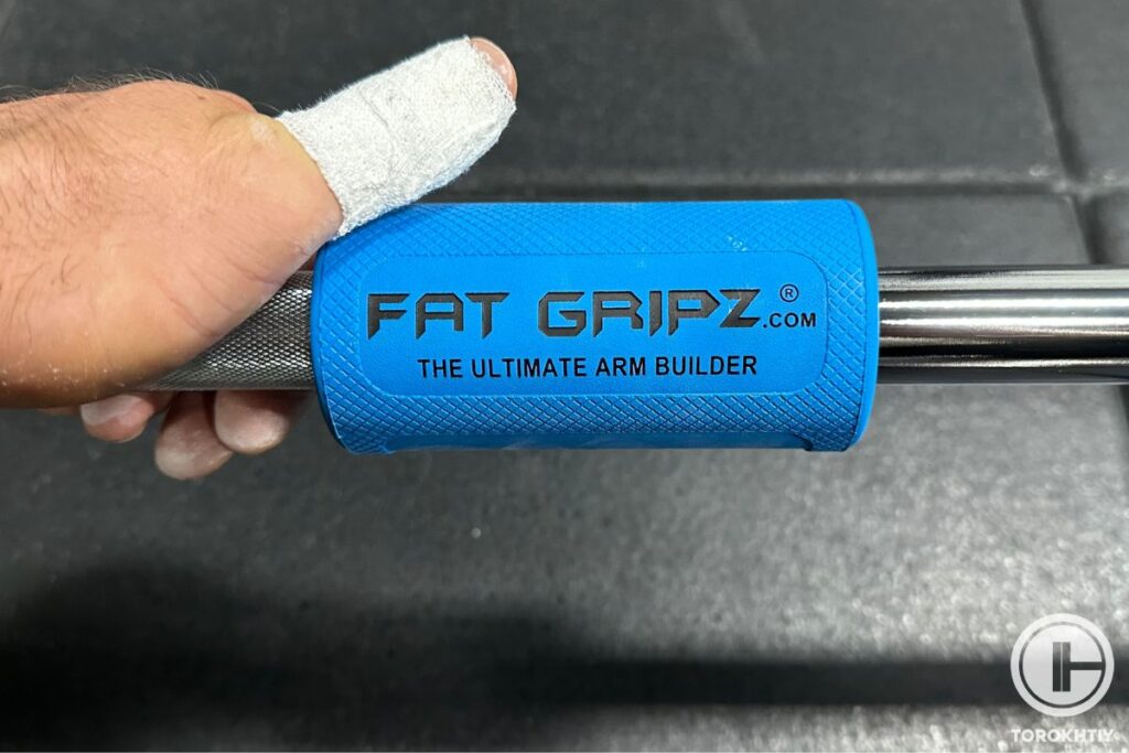 fat gripz on barbell