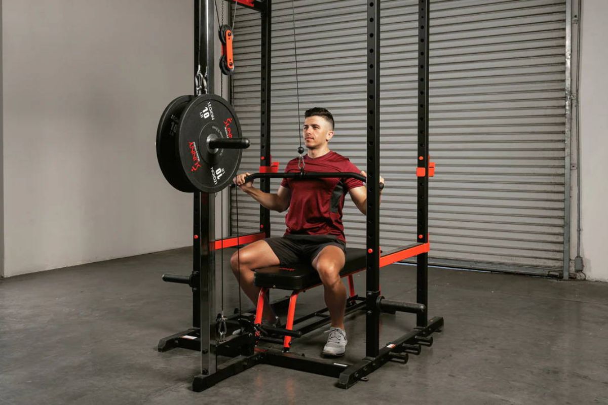 Weightlifter in Squat Rack