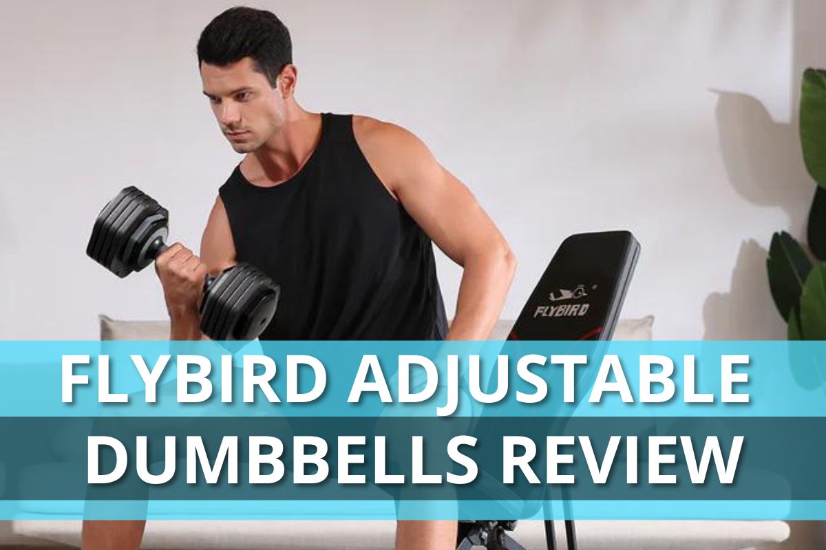 Training with Flybird adjustable dumbbells in gym