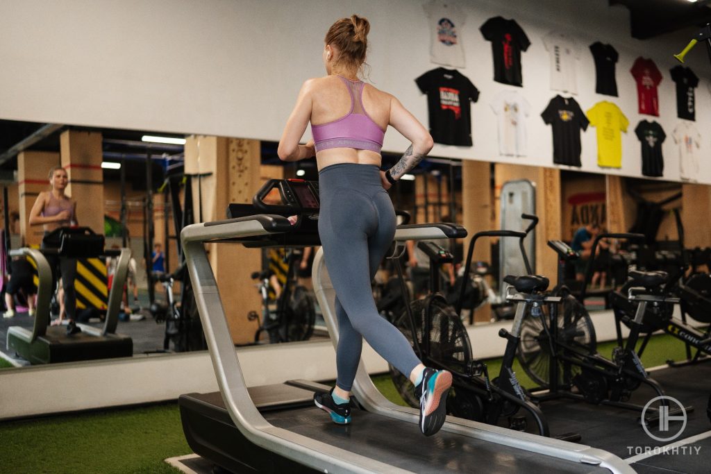Female Workout on Treadmill