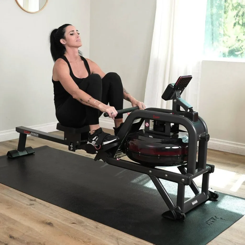 Sunny Obsidian Surge Water Rowing Machine Rower