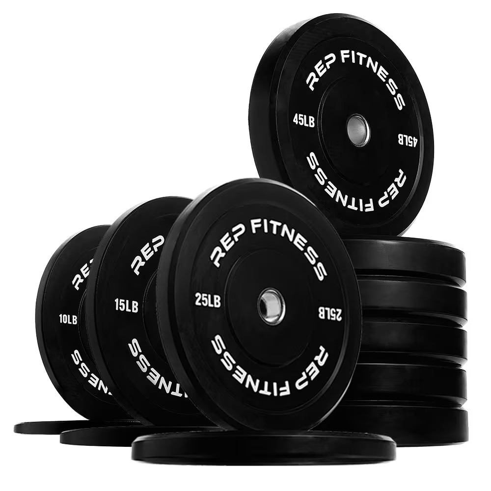 Rep Fitness Black Bumper Plates