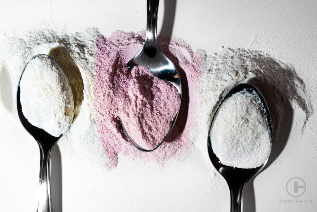 Supplement Powder in Spoons