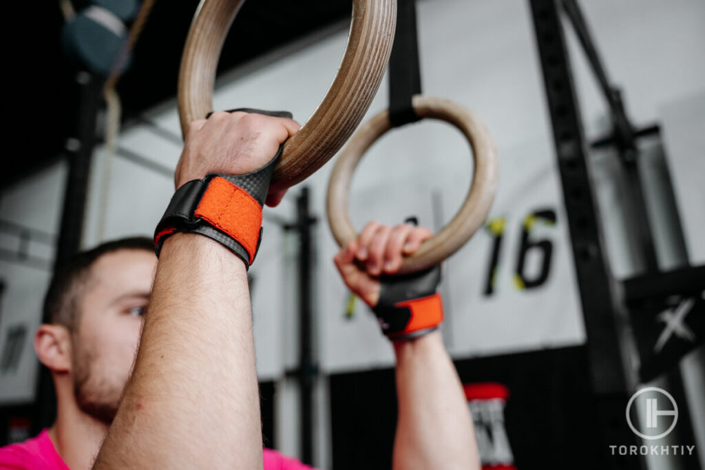 Athlete Workout Using Gymnastic Rings