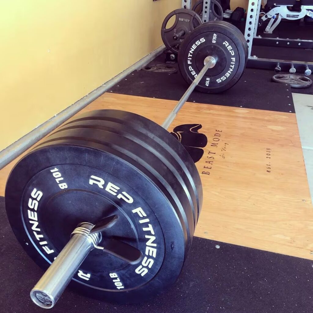 Rep Fitness Black Bumper Plates instagram