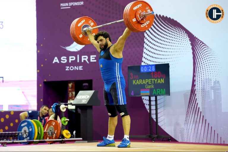 Garik Karapetyan Brings Home Gold and Bronze in Snatch and Total at IWF Grand Prix II in Doha – Qatar