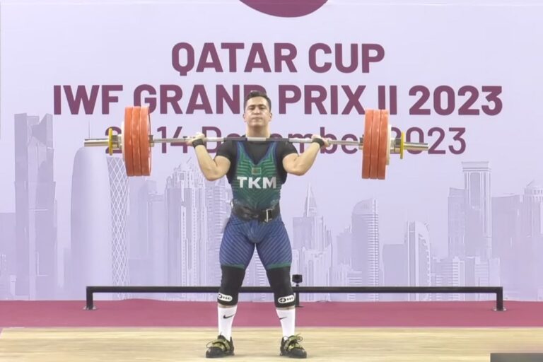 Torayev Gaygysyz Clinches Dual Bronze in Total and Clean & Jerk Competitions at 2023 IWF Grand Prix II in Qatar