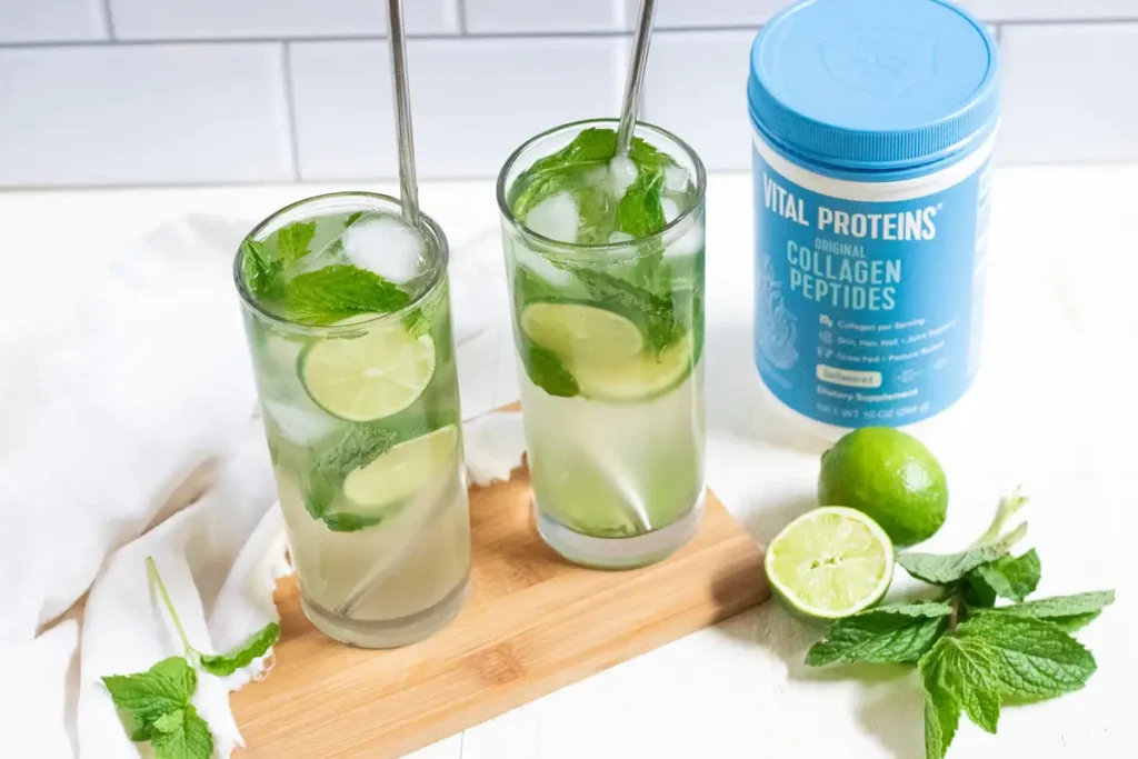 Mojito Cocktail with Vital Proteins Powder