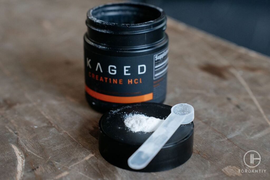 kaged creatine hcl on the table