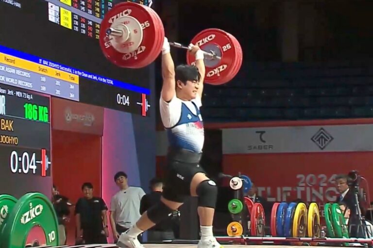2024 IWF Asian Championships: Bak Joohyo won a Bronze Medal For His Clean & Jerk attempt during the 73 kg men’s event