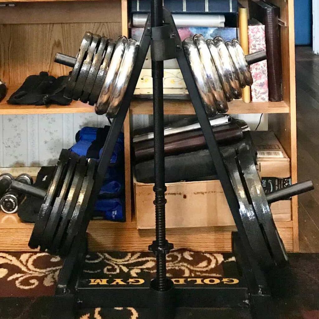 Balance From Weight Plate Rack with Barbell Holders instagram