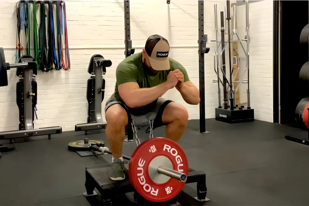 belt squat system in use
