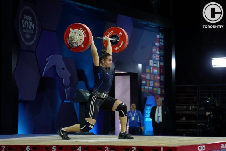 Elena Erighina won Silver (Total) in the Women’s 81 kg Category (2024 European Weightlifting Championships)