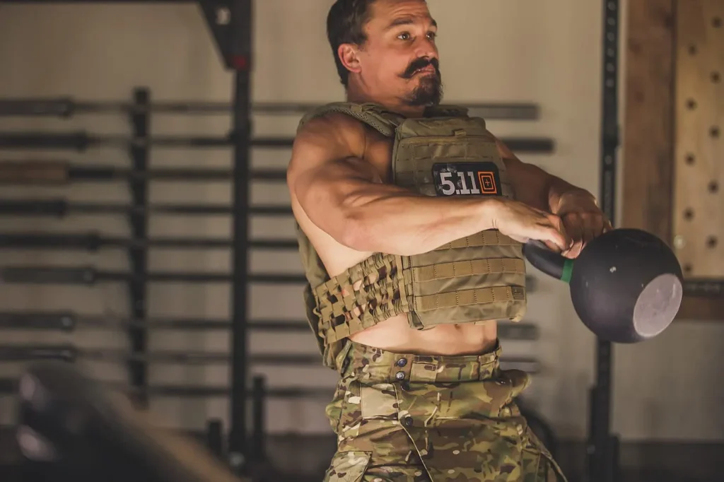 exercising in weighted vest