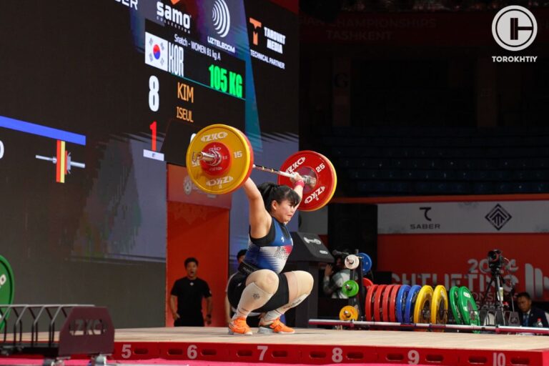 Kim Iseul won Bronze in Snatch in the Women’s 81 kg Category at the 2024 IWF Weightlifting World Cup