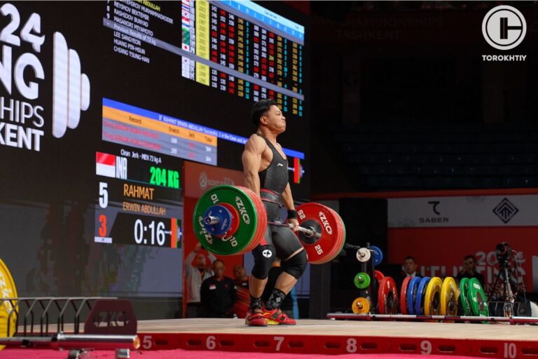 Rahmat Erwin Abdullah Won the Gold Medal in the 73 kg Men’s Event at the 2024 IWF Asian Championships