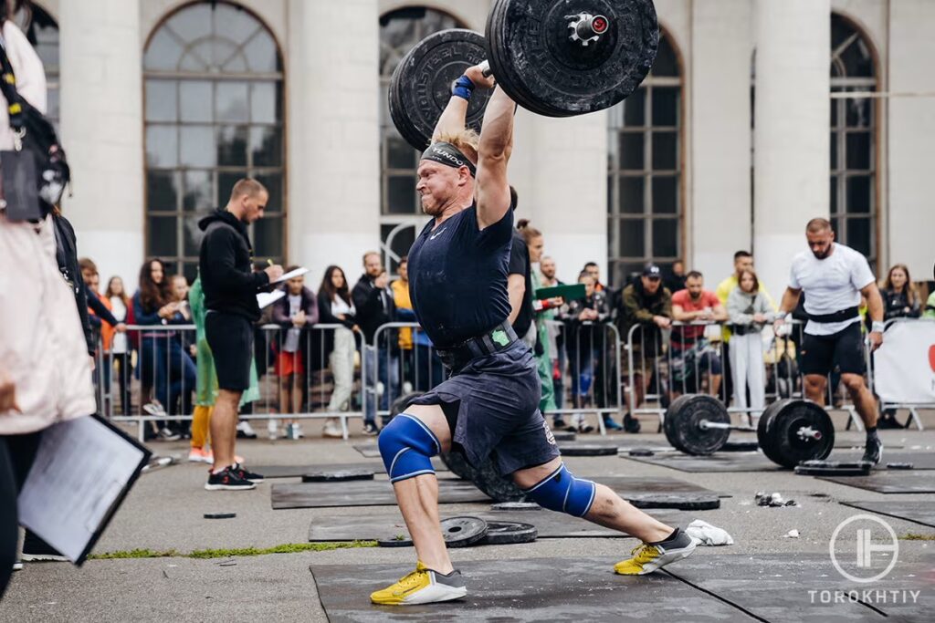 athlete lifting weight