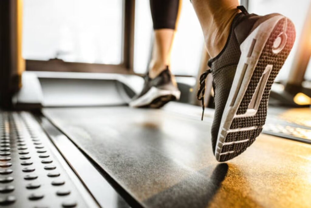 athlete running treadmill