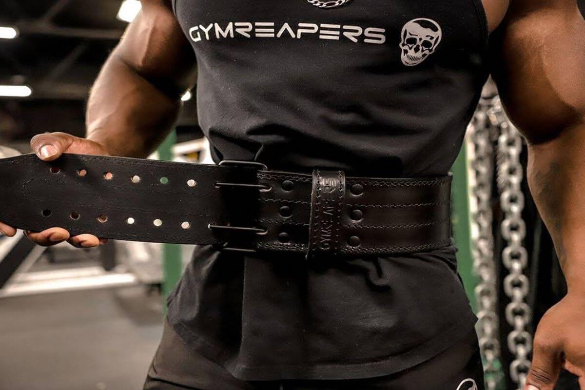 athlete with gumreapers lifting belt