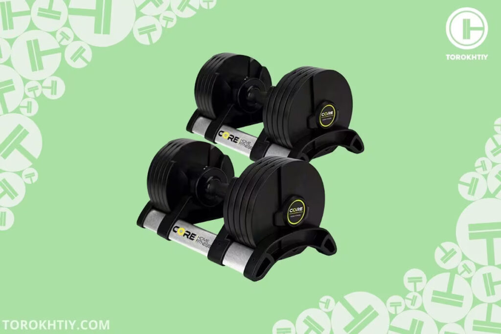 Core Fitness Adjustable Dumbbell Weight Set 