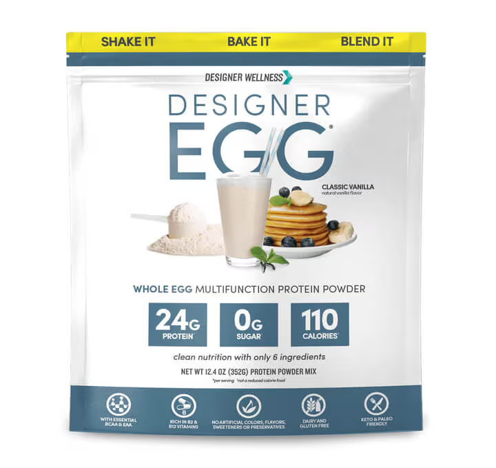 Designer Egg, Natural Egg Yolk & White Protein Powder