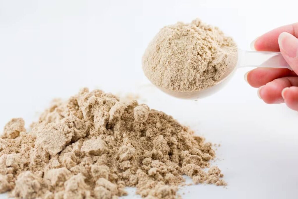 Whey protein powder and measure spoon
