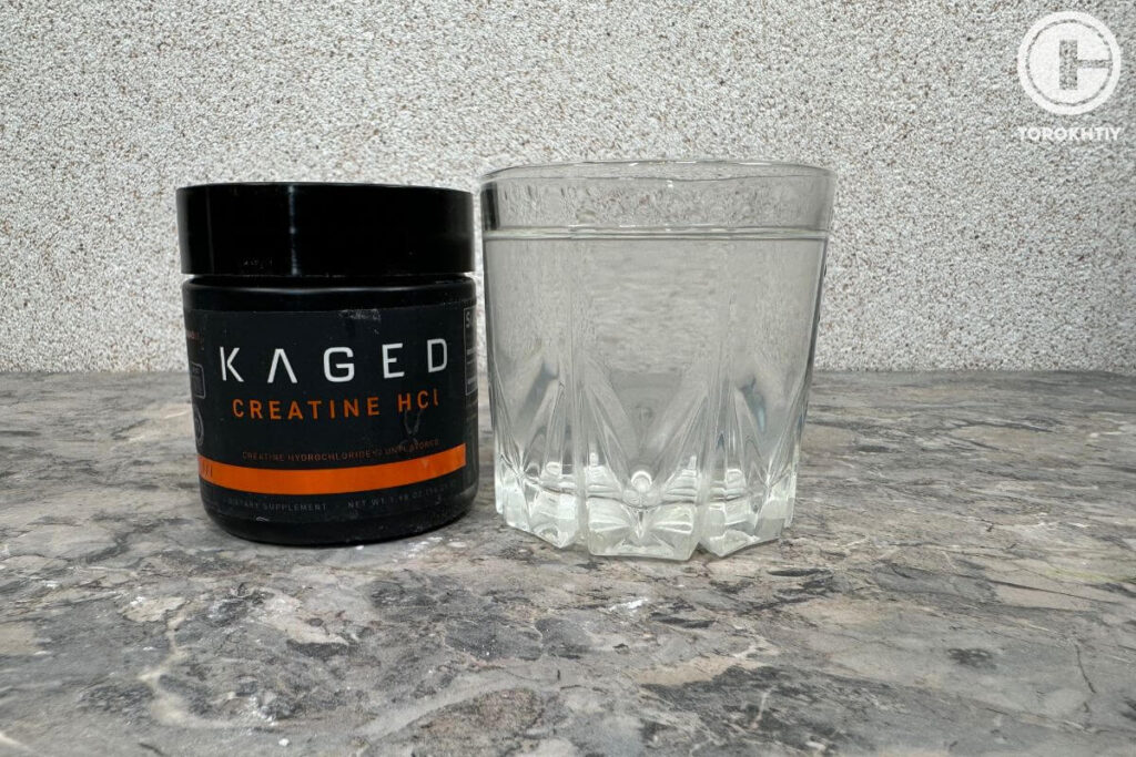 kaged supplement in glass of water