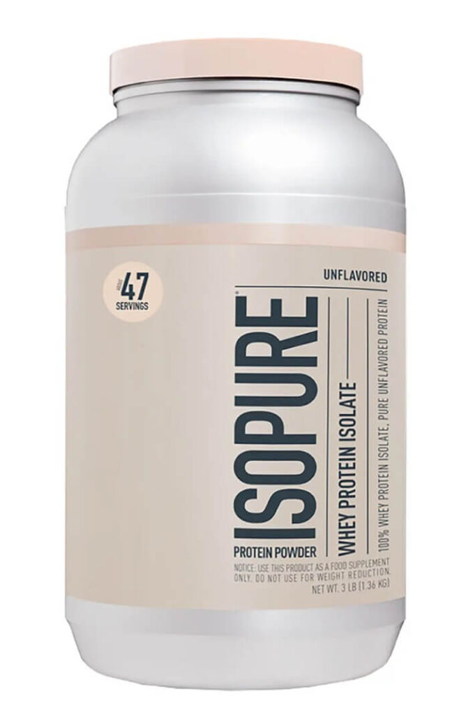 Isopure Unflavored Whey Isolate Protein Powder