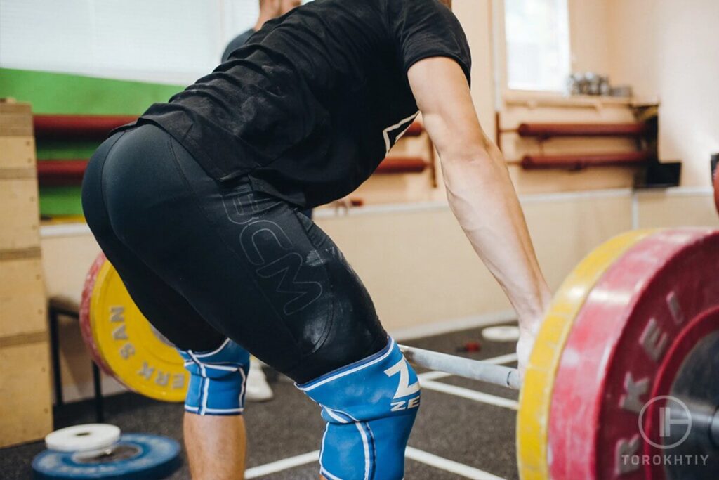 Athlete in Shorts for Powerlifting 