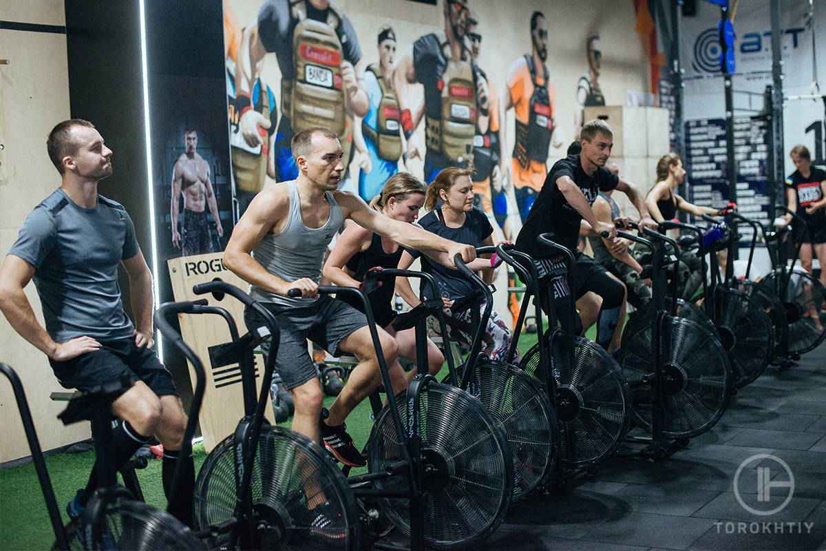 WBCM Air Bikes in gym 