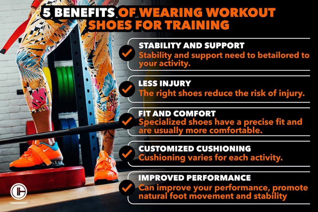 benefits of wearing workout shoes