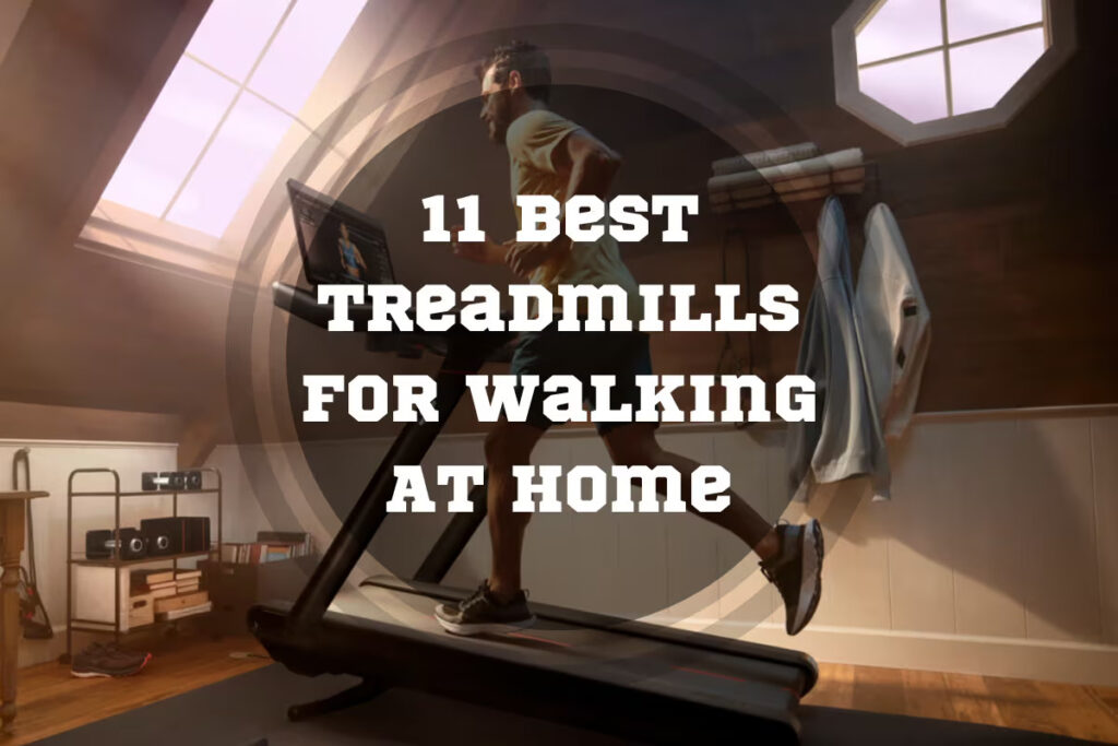 man exercises on treadmill at home gym
