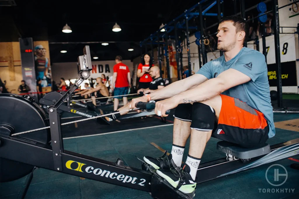 workout with rower