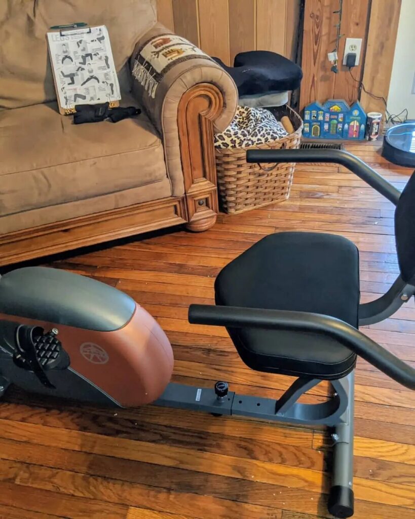 marcy exercise bike in room