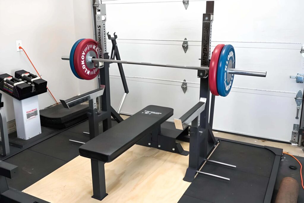 rack and bench combo in home gym