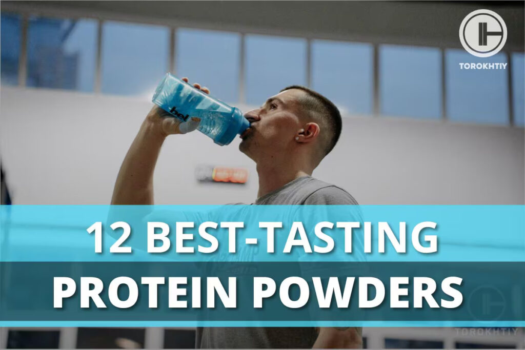 athlete drinking protein