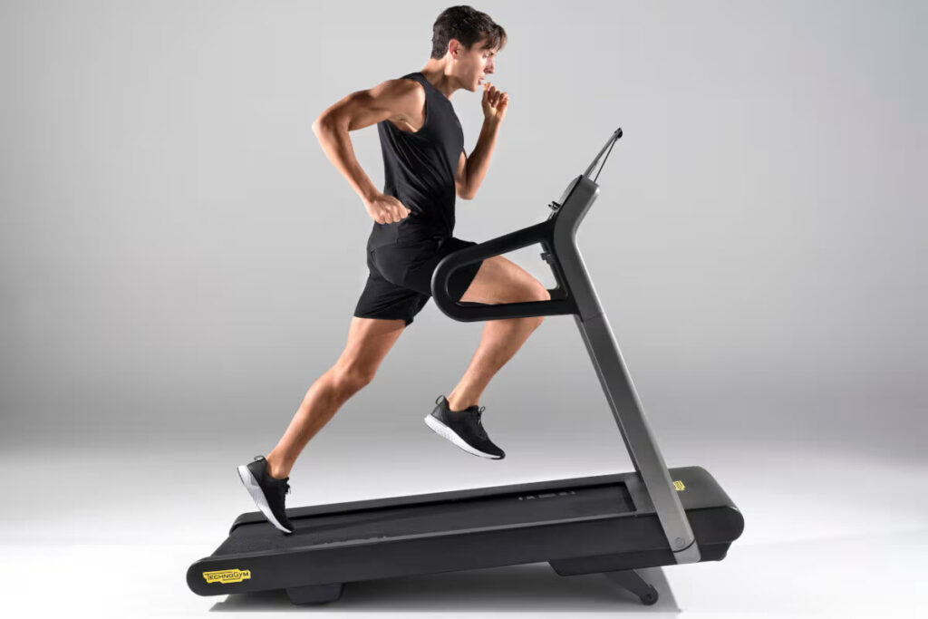 running on treadmill with incline