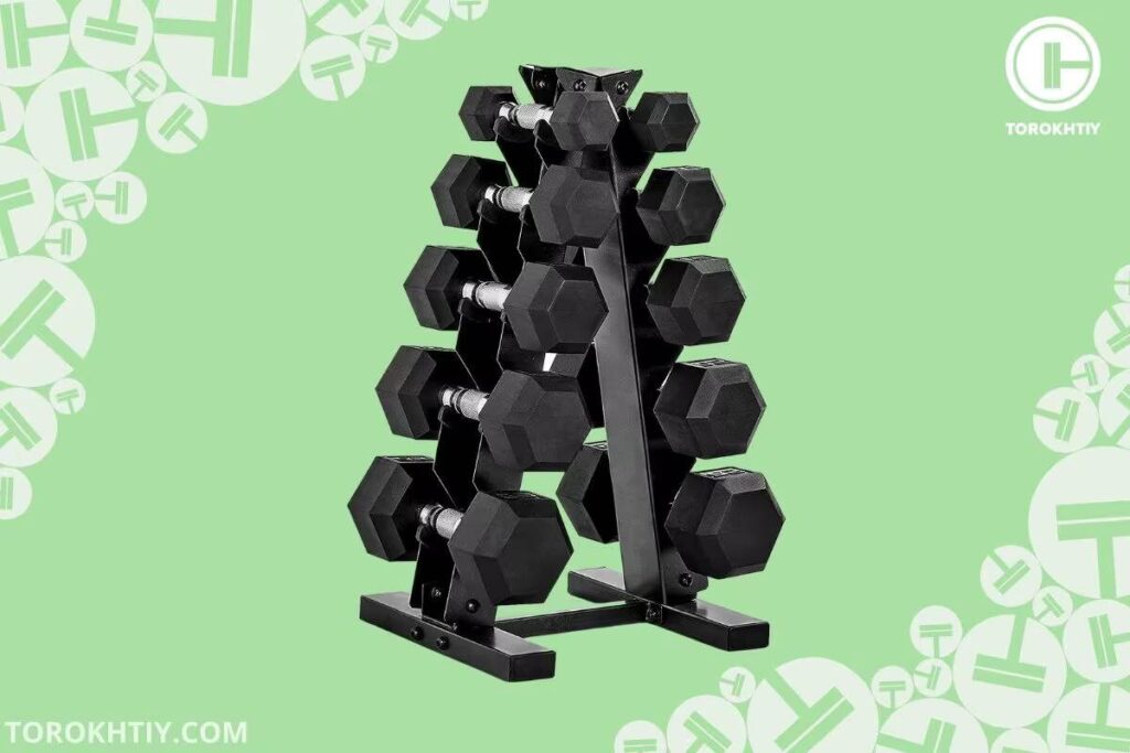 Cap Barbell Dumbbell Set With Rack