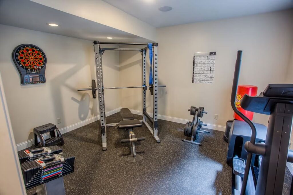 exercise machines home gym flooring