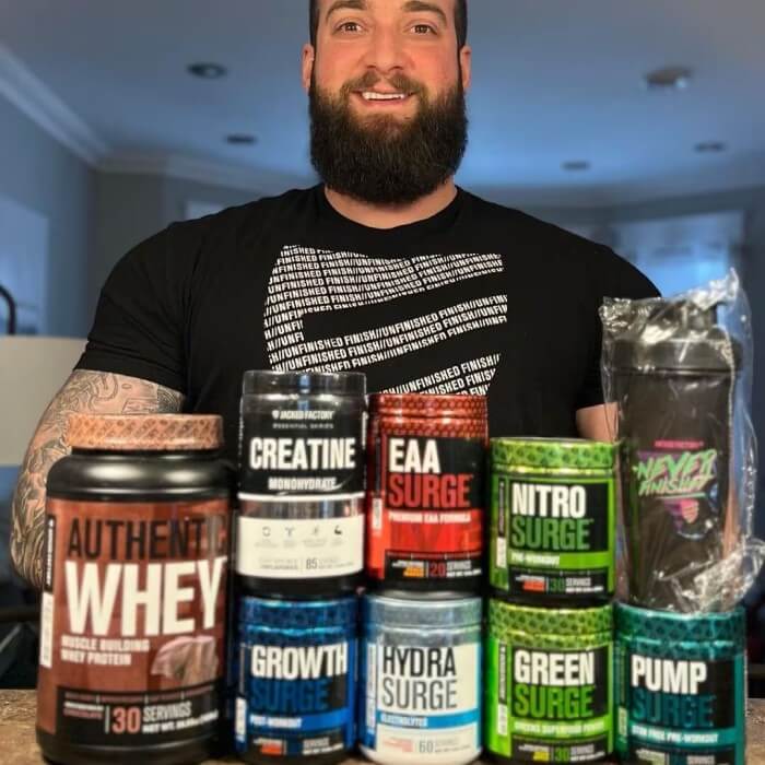 jacked factory keto protein on table