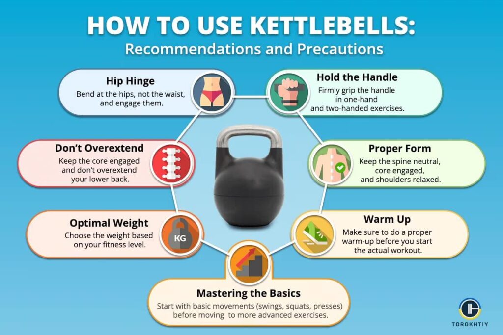 kettlebells using
