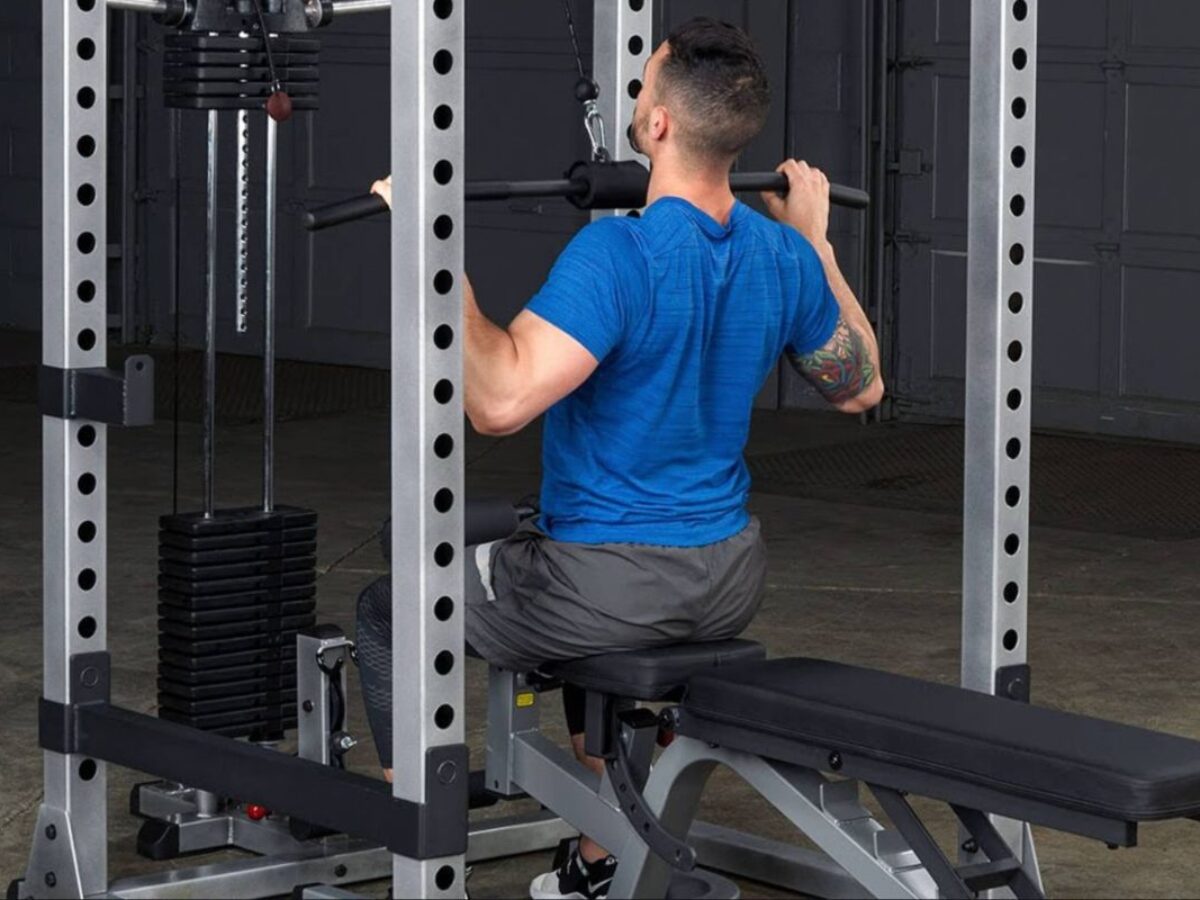 ToughFit PR-410 Max Power Rack with Lat Pulldown Pulley System