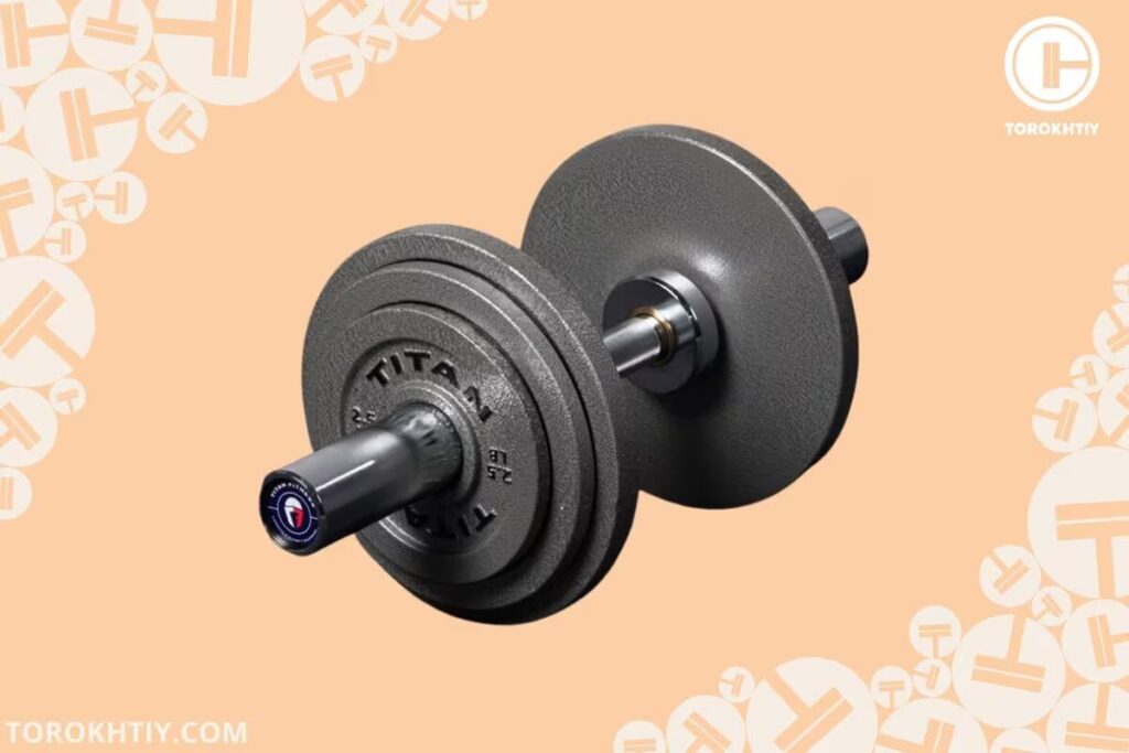 Titan Fitness Loadable 20’’ Olympic Dumbbell Handles