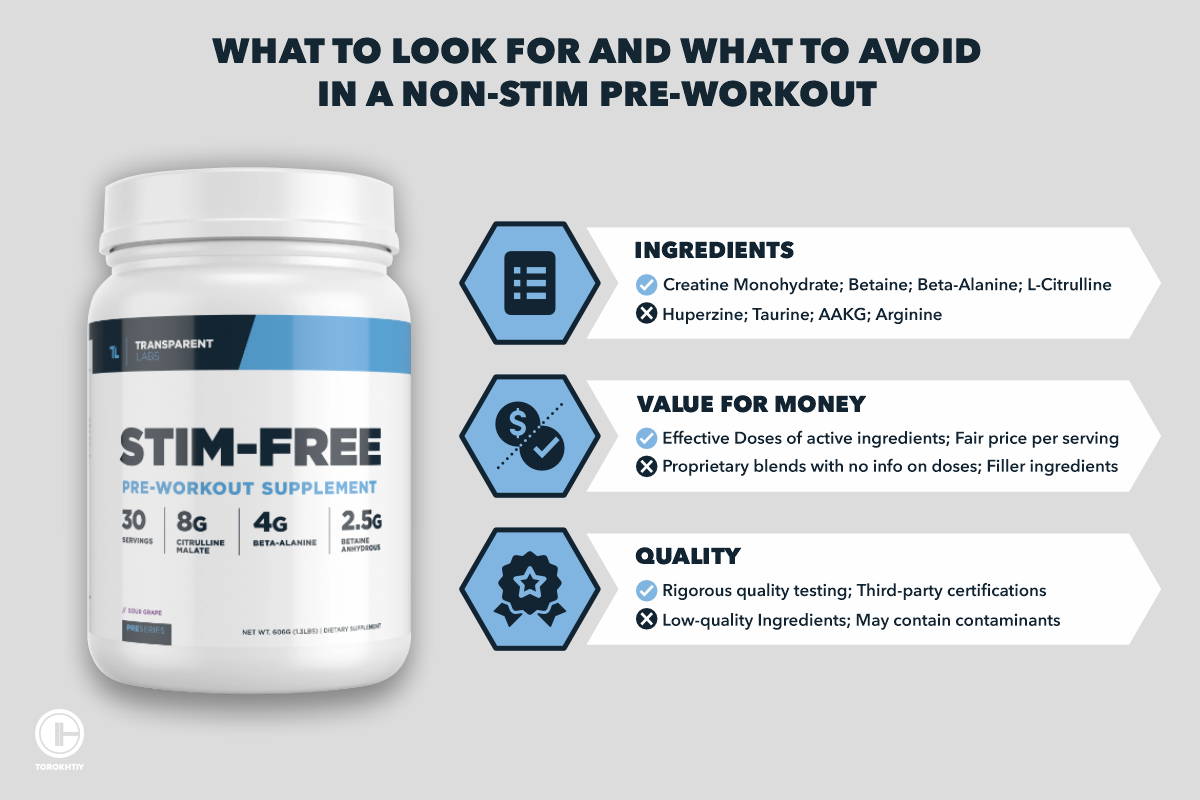 What to Look for and What to Avoid in a Non-Stim Pre-Workout