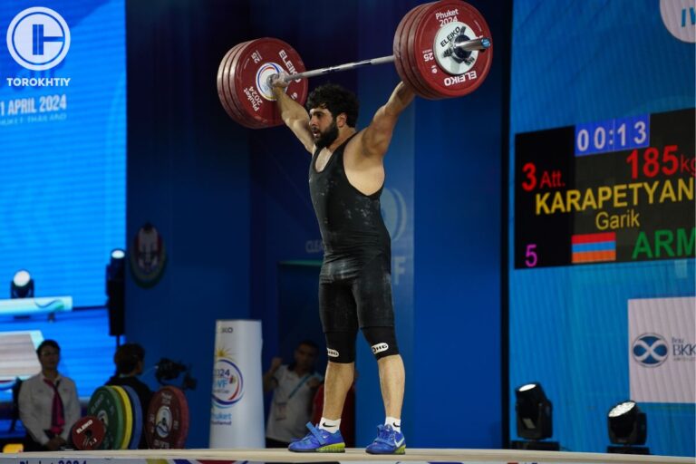 At the 2024 IWF Weightlifting World Cup Garik Karapetyan Won Silver In the Men’s 102 kg Category 