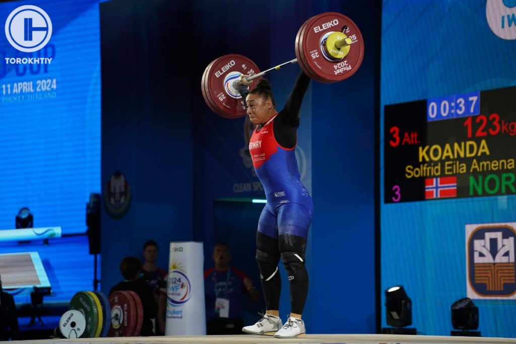 Koanda Solfrid Gold Snatch at IWF Weightlifting World Cup 2024

