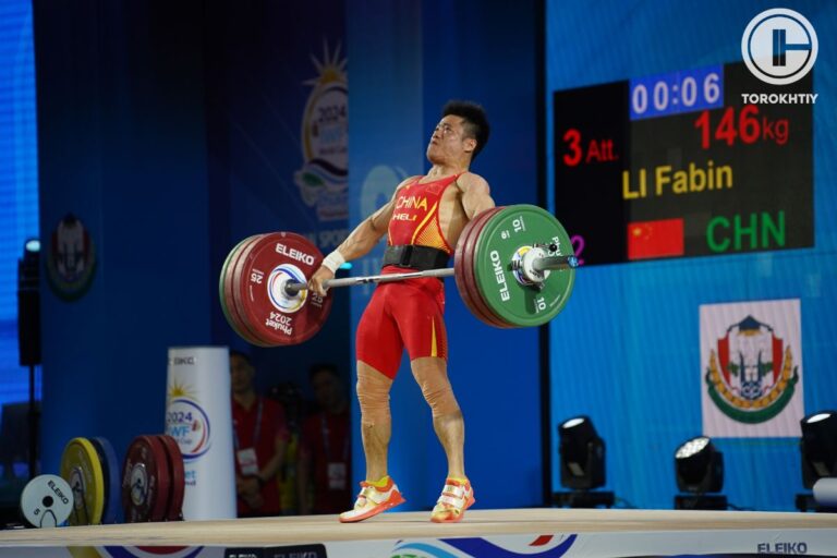 Li Fabin Sets a new World Record and won Gold in the Men’s 61kg Category at the 2024 IWF World Cup