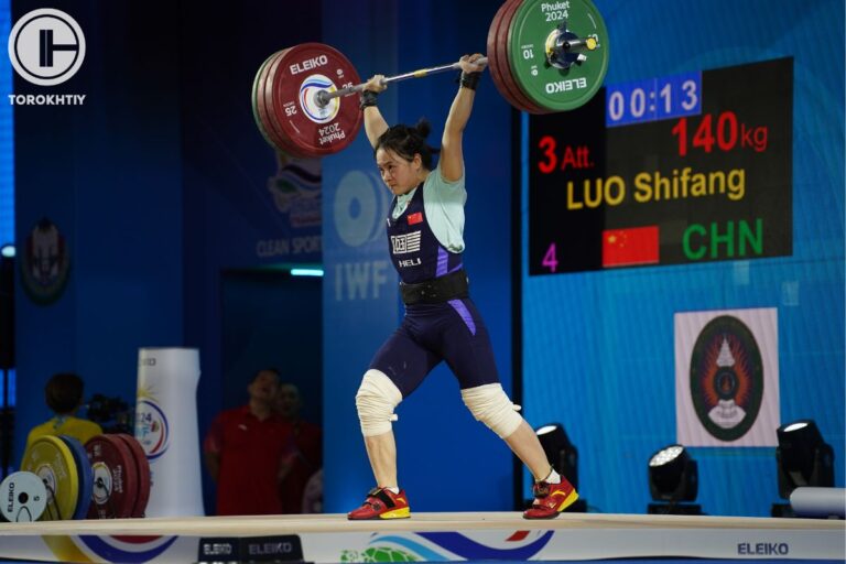 Luo Shifang won Gold in The Women’s 59 kg Category At the 2024 IWF Weightlifting World Cup  