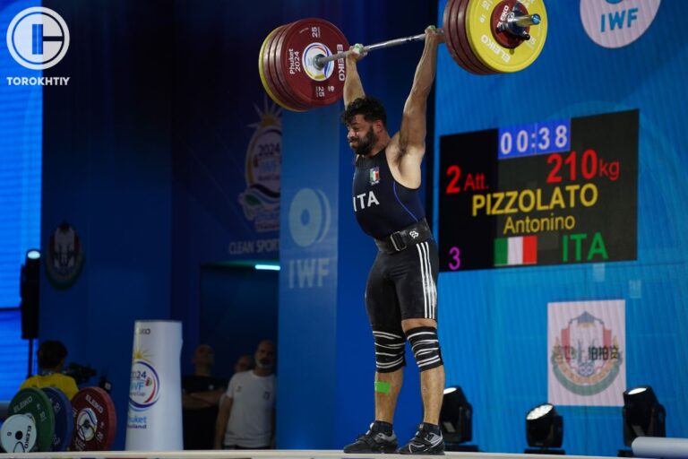 At the 2024 IWF Weightlifting World Cup Antonino Pizzolato Won Bronze in the Clean & Jerk in the Men’s 89 kg Category