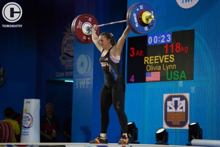 Olivia Lynn Reeves won Gold in The Women’s 71 kg Category At The 2024 IWF Weightlifting World Cup